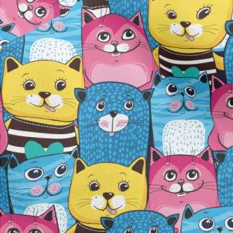 Cute Cat With Bright Colors Micro Fleece