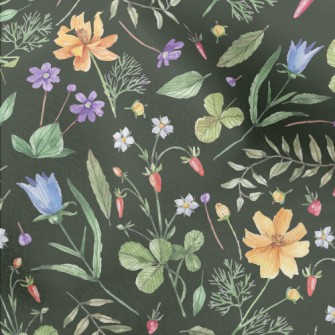 Watercolor Style Flowers And P Micro Fleece