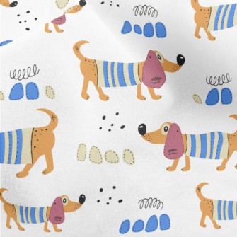 Cartoon Dachshund Dog Micro Fleece