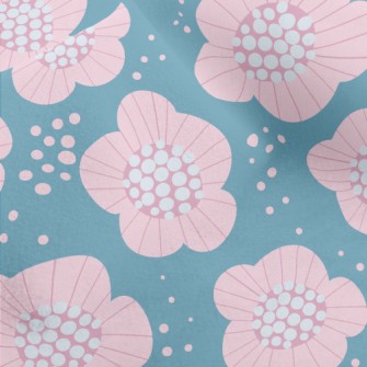 Delicately Colored Flowers Micro Fleece