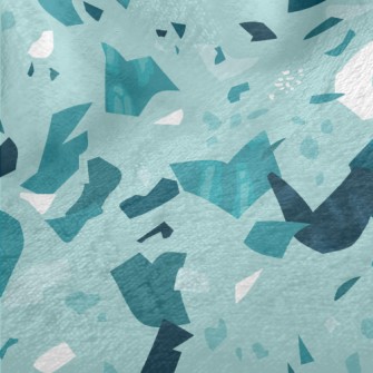 Monochrome Terrazzo Pattern Minky