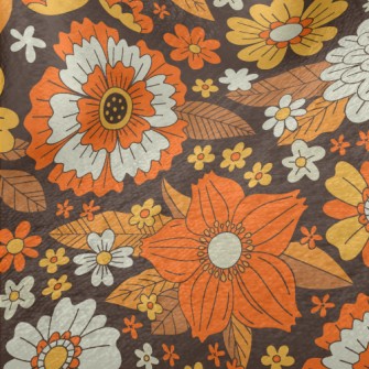 Detailed Realistic Flowers Minky