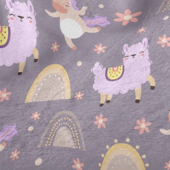 Happy Alpaca And Unicorn Minky