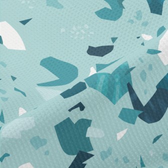 Monochrome Terrazzo Pattern Piqué