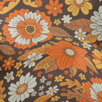 Detailed Realistic Flowers Lightweight Performance Linen