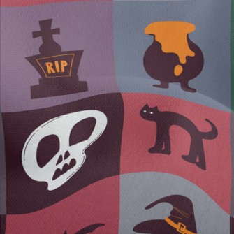Spooky Pumpkin Witch Trellis Lightweight Performance Linen