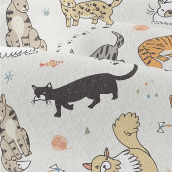 Hand Drawn Funny Pet Cat Modern Jersey