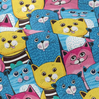 Cute Cat With Bright Colors Modern Jersey