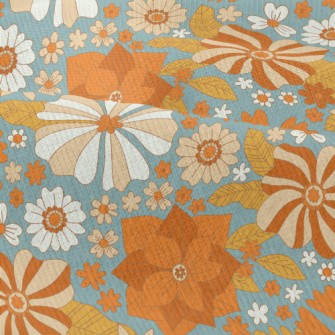 Retro Style Flowers Modern Jersey