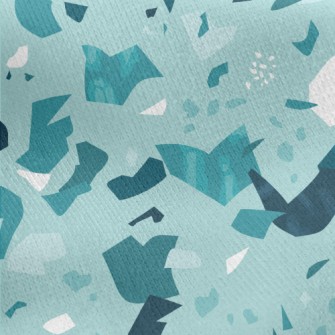 Monochrome Terrazzo Pattern Jersey Backed Fleece