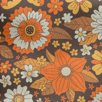 Detailed Realistic Flowers Jersey Backed Fleece