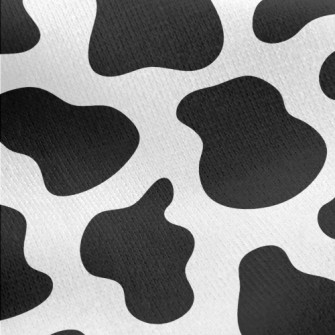 Black And White Animal Print Jersey Backed Fleece