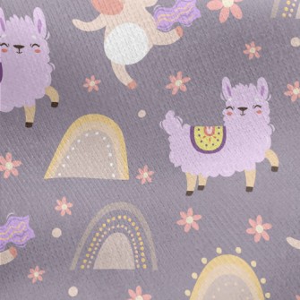 Happy Alpaca And Unicorn Jersey Backed Fleece