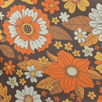 Detailed Realistic Flowers Pongee