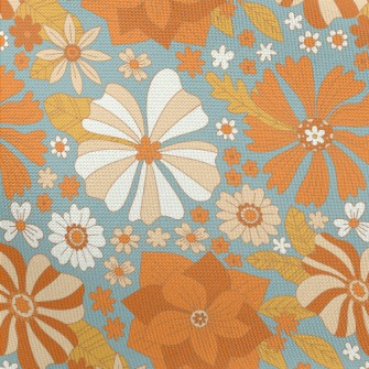Retro Style Flowers Pongee