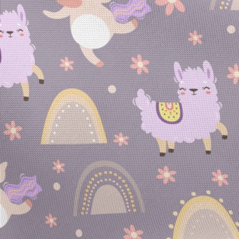 Happy Alpaca And Unicorn Pongee