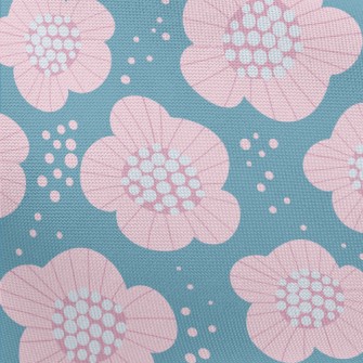 Delicately Colored Flowers Pongee
