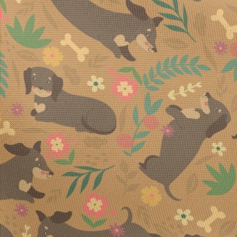 Cute Dachshund Dog Pongee