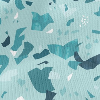 Monochrome Terrazzo Pattern Stretch Jersey