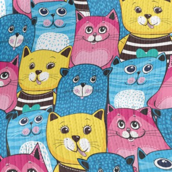 Cute Cat With Bright Colors Stretch Jersey