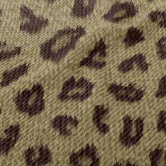 Fine Textured Leopard Print Birdseye Piqué