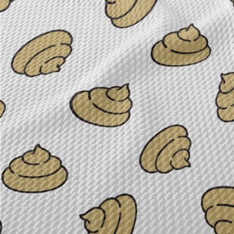 Light Colored Cute Poop Birdseye Piqué