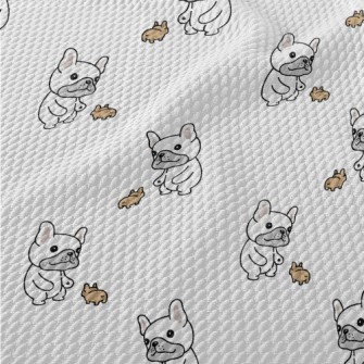 Cute Dogs And Puppies Birdseye Piqué