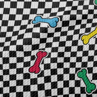 Colored Bones And Black And Wh Birdseye Piqué