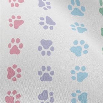 Colorful Dog Paw Prints Chiffon