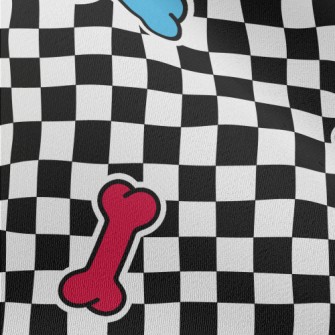 Colored Bones And Black And Wh Chiffon