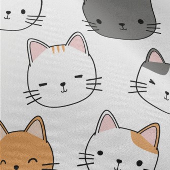 Round And Cute Cat Chiffon