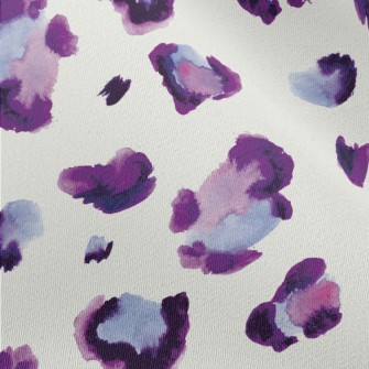 Purple Leopard Print In Waterc Chiffon