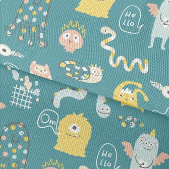 Strange And Cute Monsters Waterproof Oxford