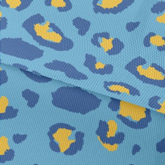 Blue And Yellow Leopard Print Waterproof Oxford