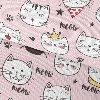 Cats With Various Expressions Waterproof Oxford
