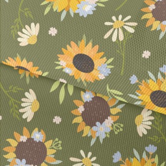 Beautiful Hand Drawn Sunflower Waterproof Oxford