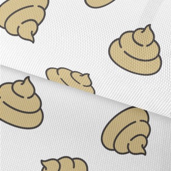 Light Colored Cute Poop Waterproof Oxford