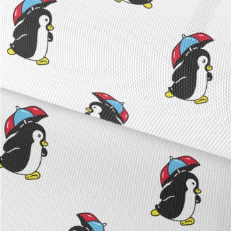 Cute Penguin Holding An Umbrel Waterproof Oxford