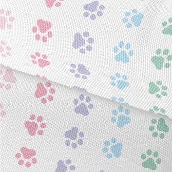 Colorful Dog Paw Prints Waterproof Oxford