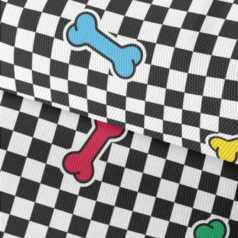 Colored Bones And Black And Wh Waterproof Oxford