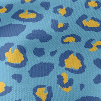 Blue And Yellow Leopard Print Waterproof Canvas