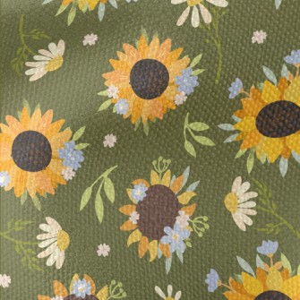 Beautiful Hand Drawn Sunflower Waterproof Canvas