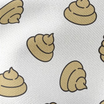 Light Colored Cute Poop Waterproof Canvas