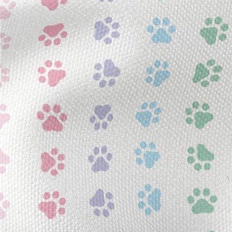 Colorful Dog Paw Prints Waterproof Canvas