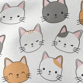 Round And Cute Cat Waterproof Canvas