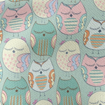 Delicately Colored Owl Waterproof Canvas