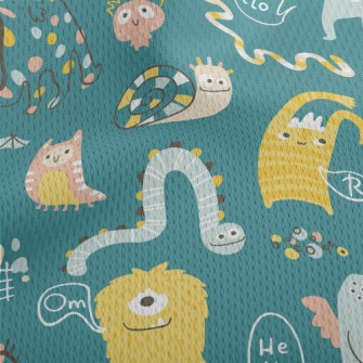 Strange And Cute Monsters Athletic Mesh Flat Back