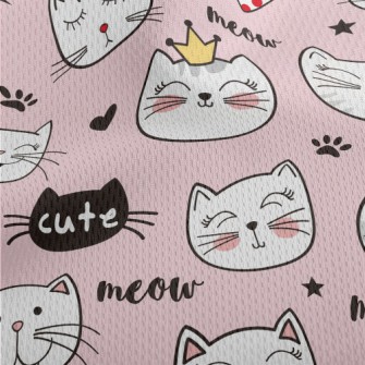 Cats With Various Expressions Athletic Mesh Flat Back
