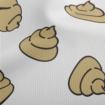 Light Colored Cute Poop Athletic Mesh Flat Back