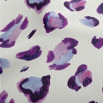 Purple Leopard Print In Waterc Athletic Mesh Flat Back